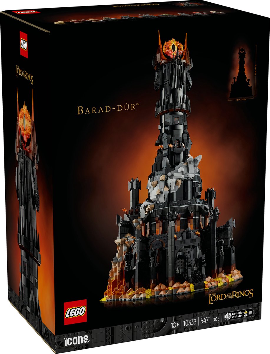 Huur de LEGO The Lord of the Rings: Barad-dûr - 10333  bij Start 2 Brick LEGO verhuur.
